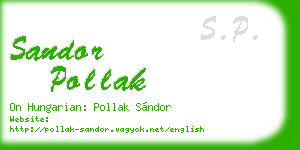 sandor pollak business card